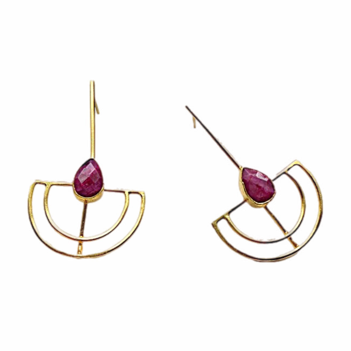 Karpuz Ruby Earrings