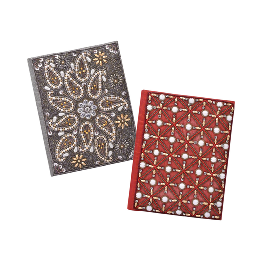 Exquisite Zari Hand-Embroidered Journal