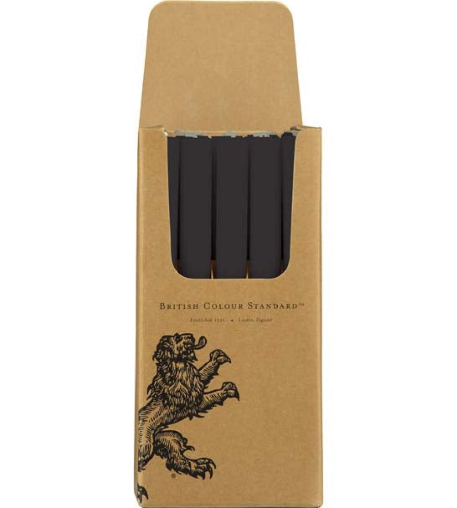 S/25 Jet Black Dinner Candles