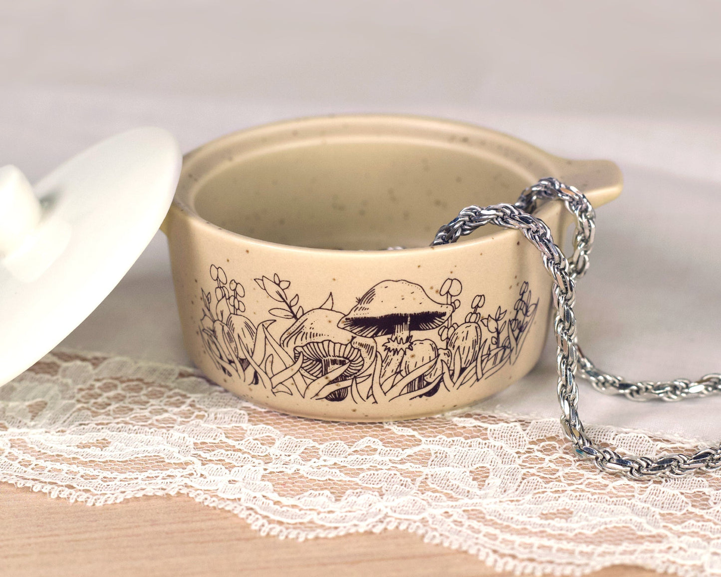 Pyrex-Inspired Forest Fancies Casserole Ceramic Trinket Box