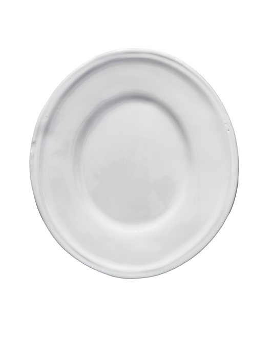 Oval Dessert Plate in Milk White Gloss - Set of 4