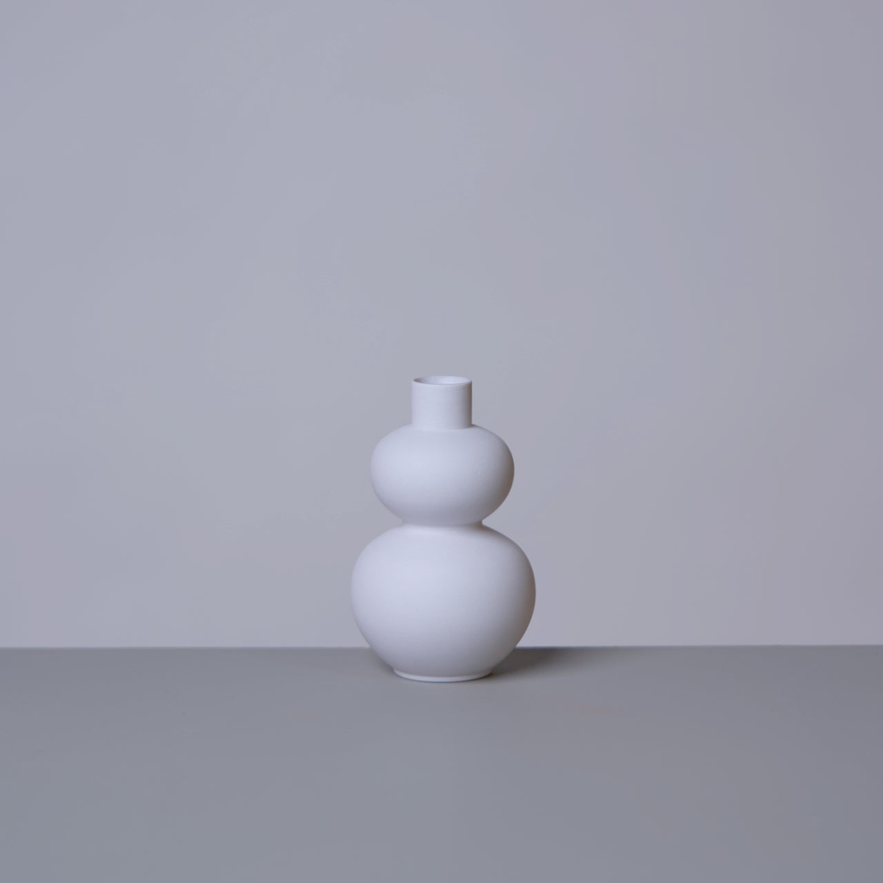 Matte Porcelain Mini Double Lobed Vase