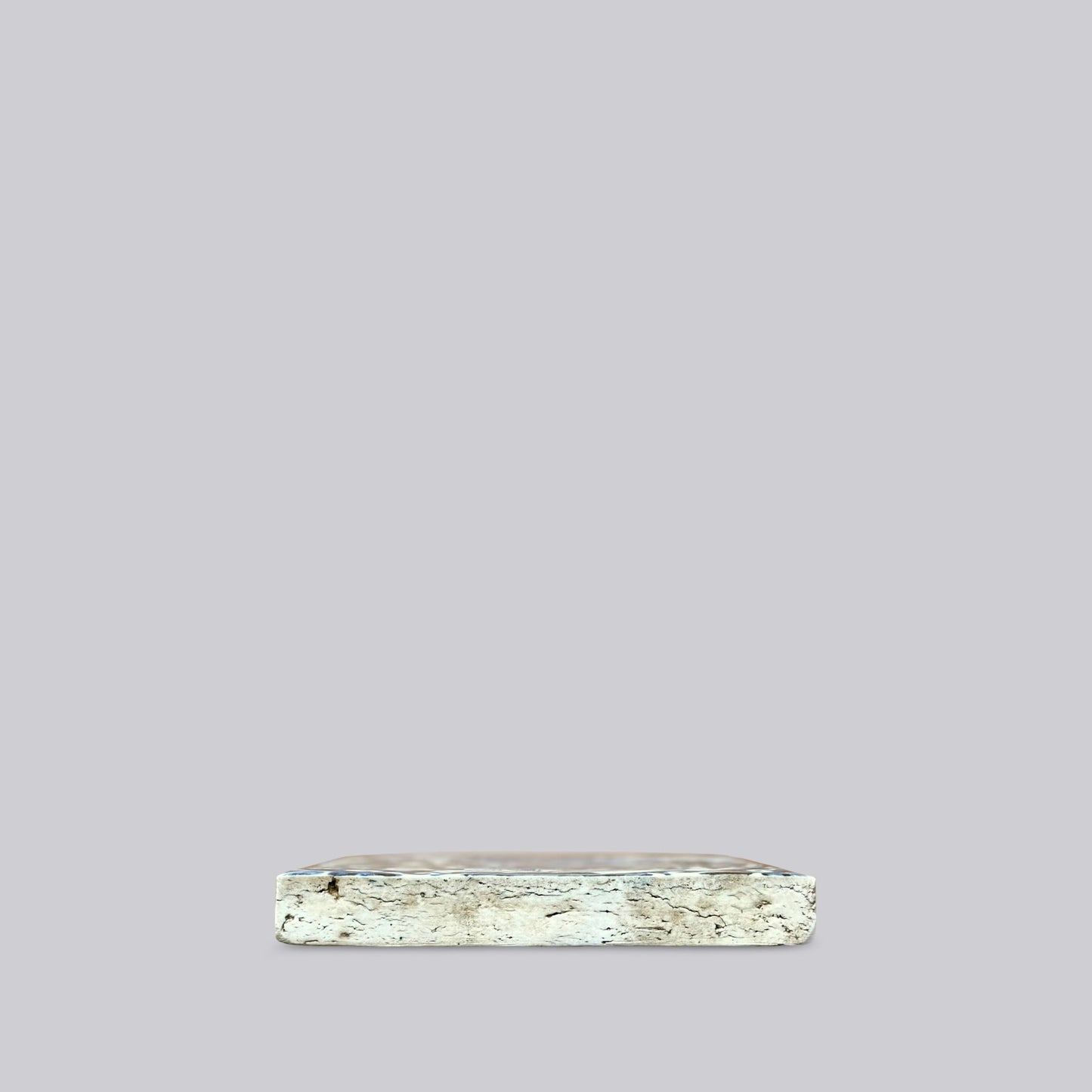 Hand Painted Porcelain Blue and Red Fish and Lotus Tile