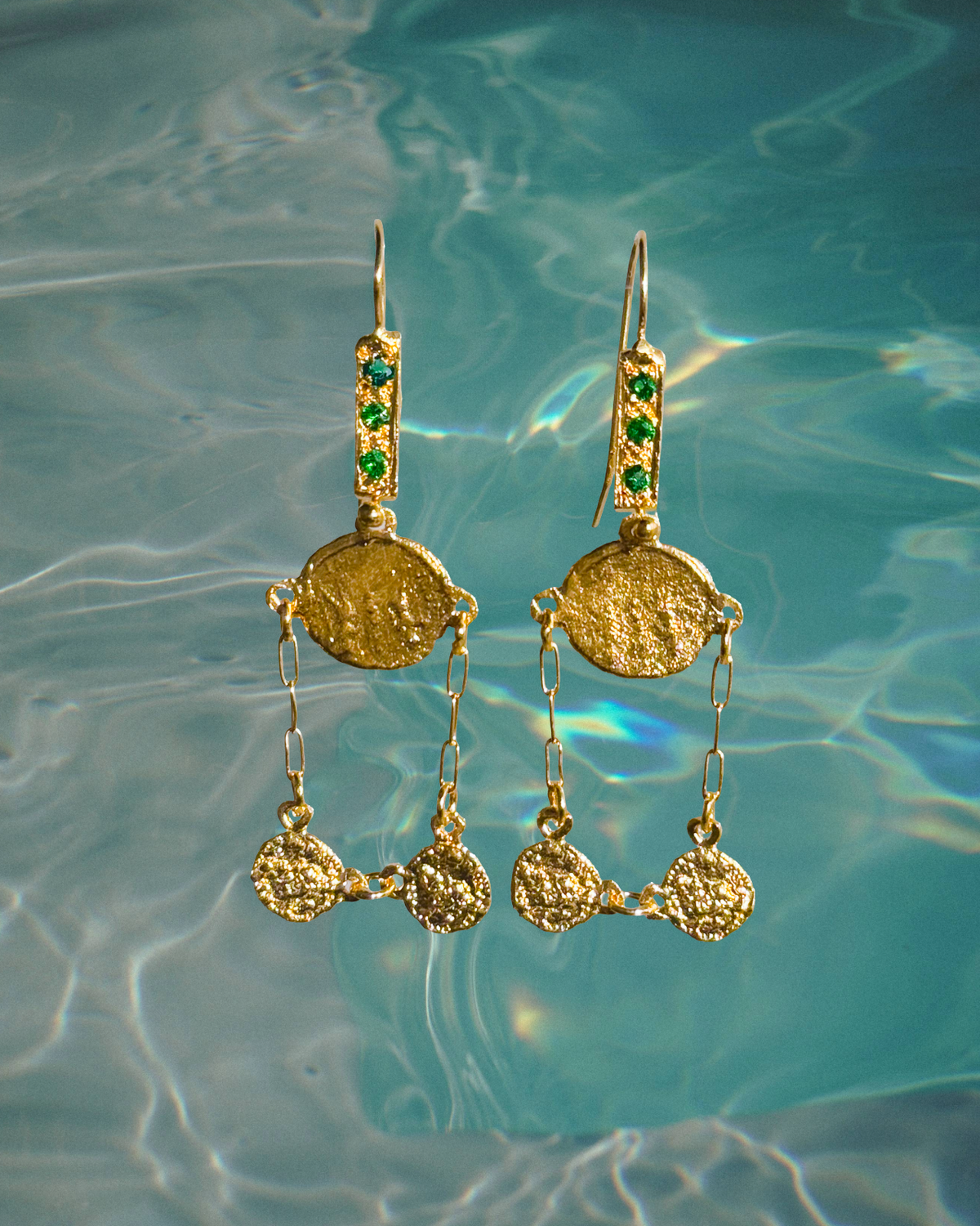 I Don't Know You Now Emerald Stone Earrings