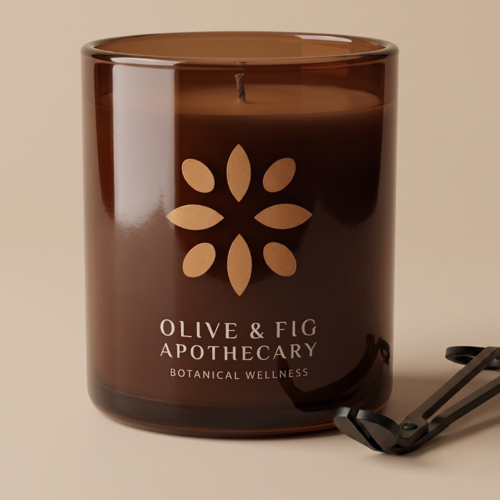 Olive & Fig Apothecary Desert Santal scented 2-wick 11 oz candle