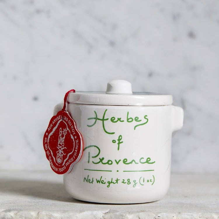Herbs de Provence in a handmade crock | Anysetiers du Roy
