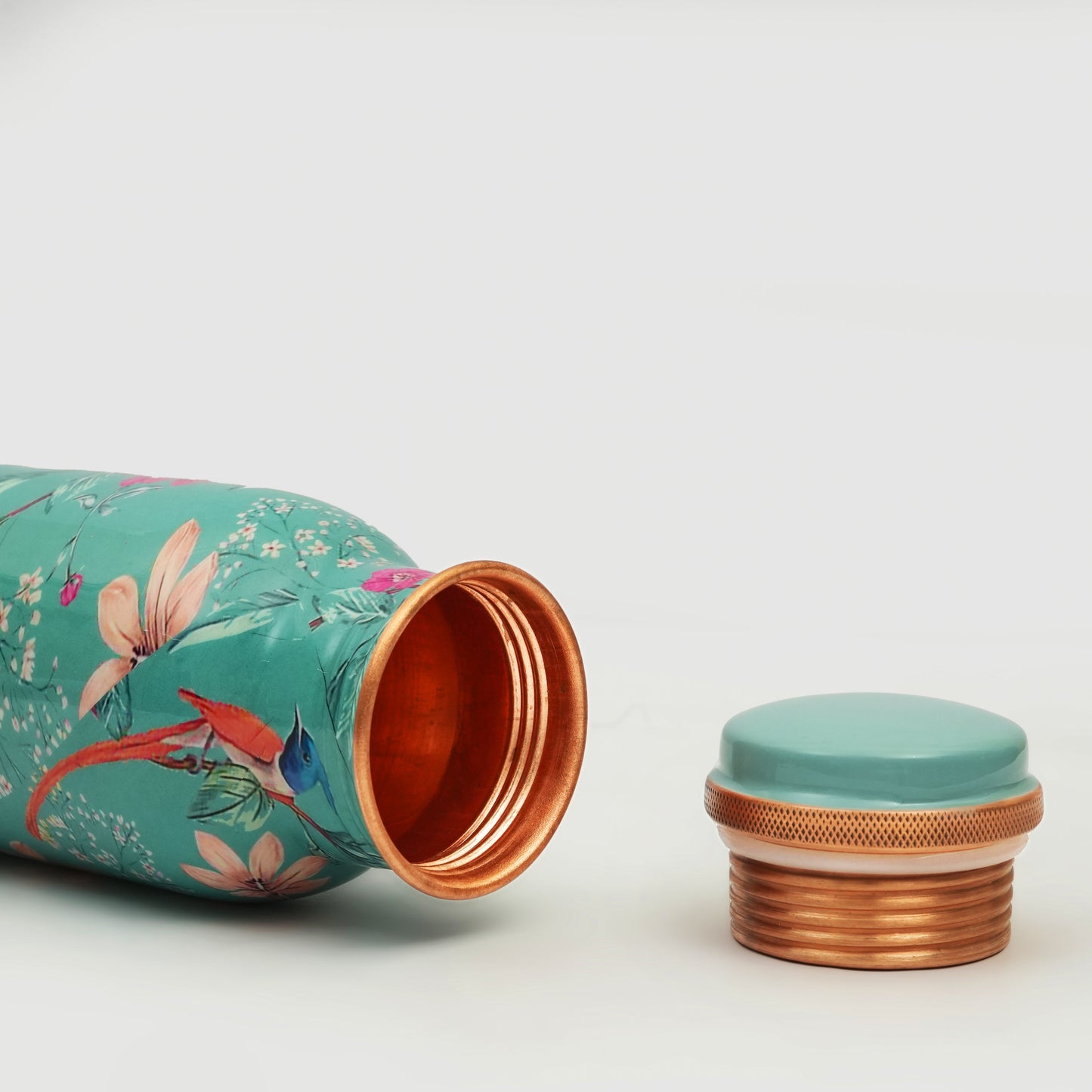 Aqua Flora Copper Water Bottle, 10 Inch
