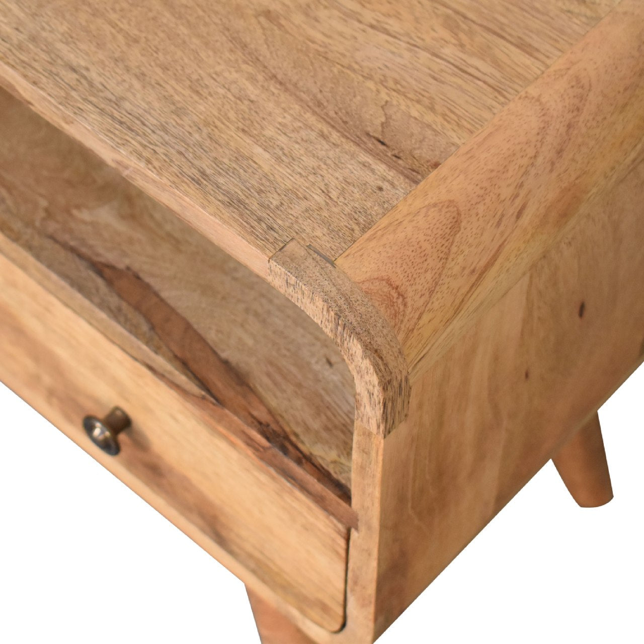 Solid Wood Mini Curved Media Unit