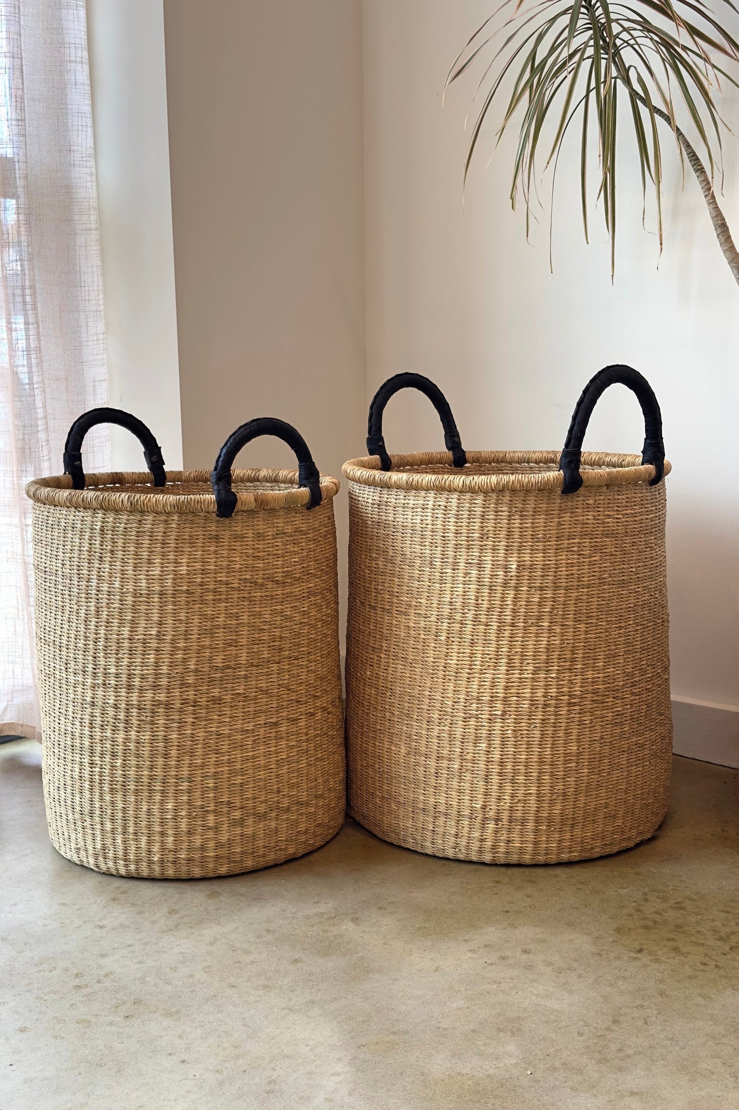 S/2 Handwoven Hamper - Natural