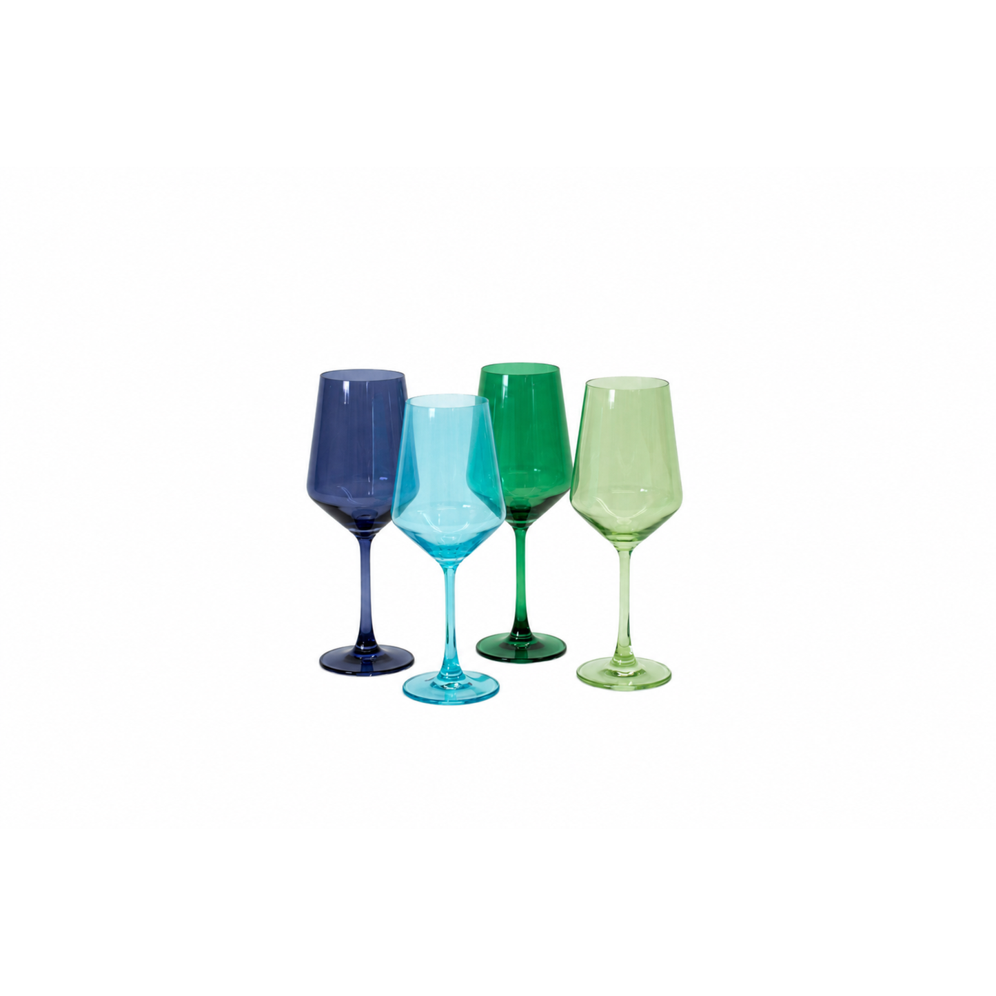 Northern Lights Collection - Set of 4 Colored Wine Glasses