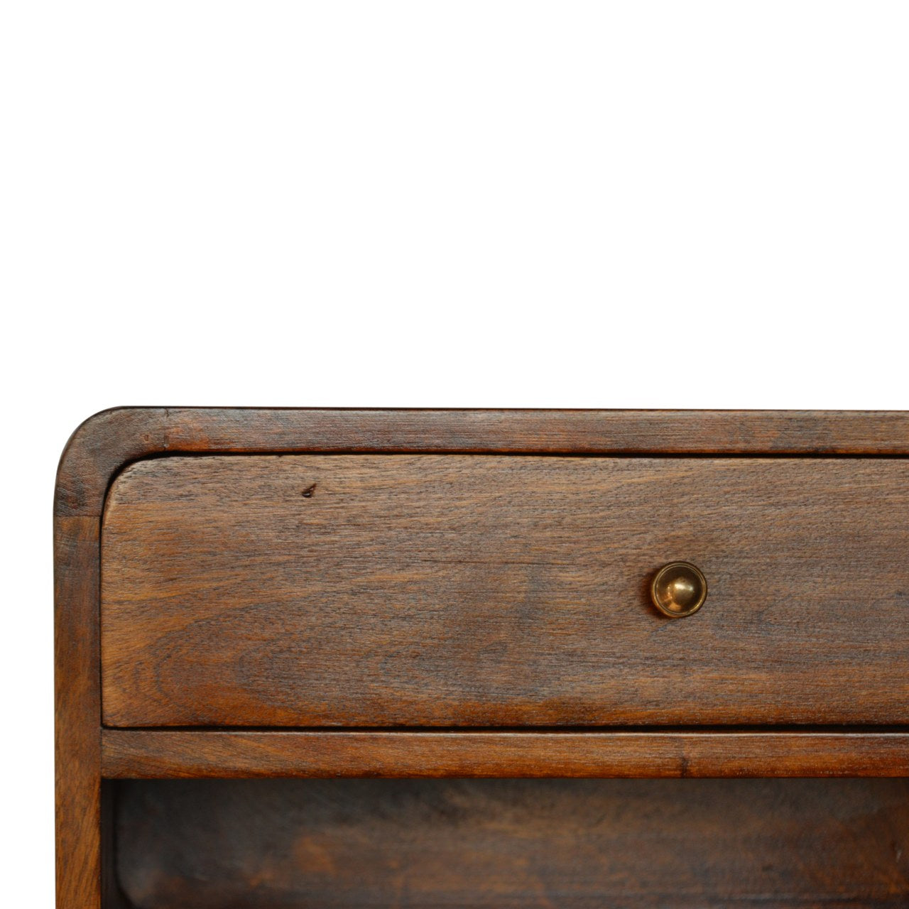 Solid Wood Curve Floating Bedside