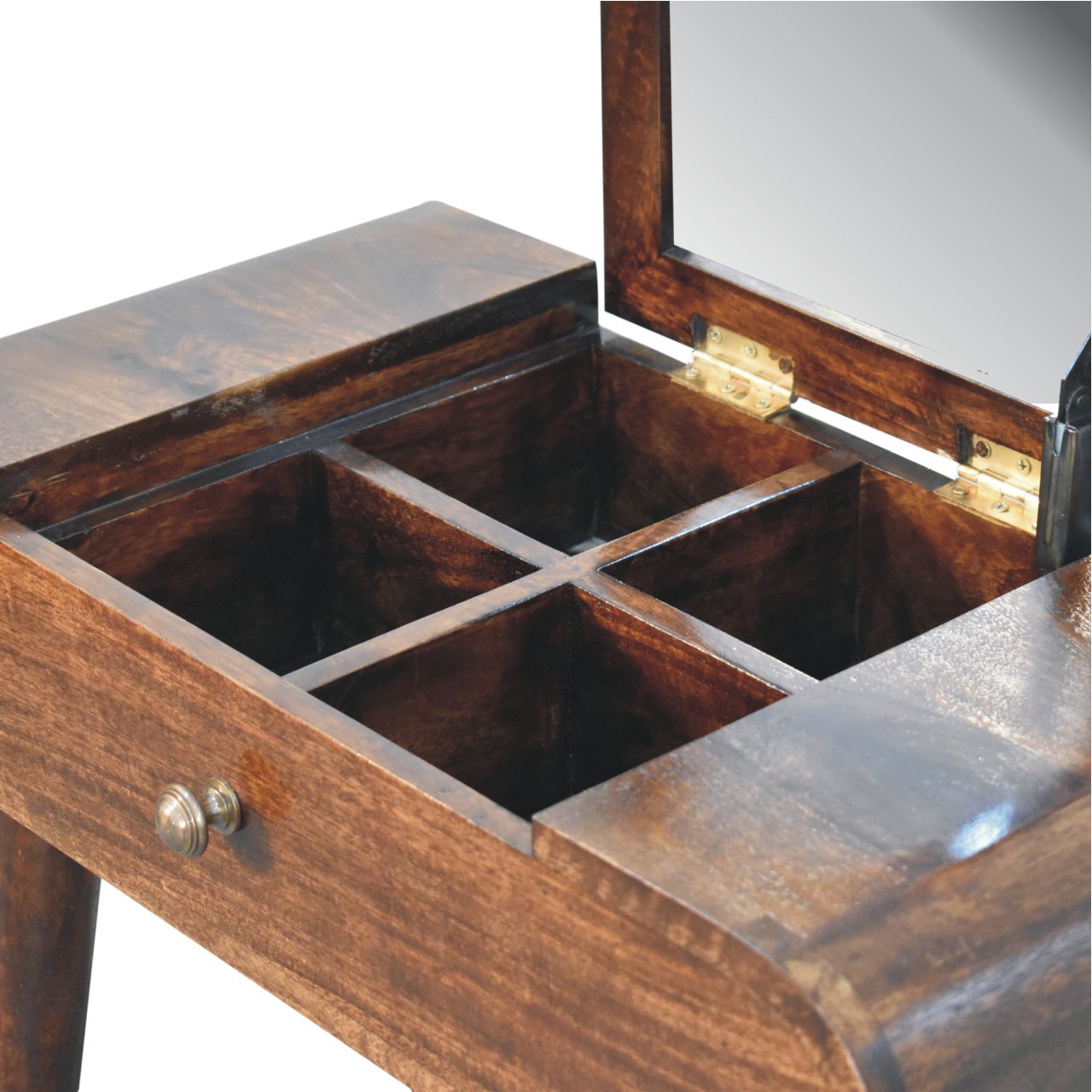 Solid Wood Mini California Walnut Dressing Table