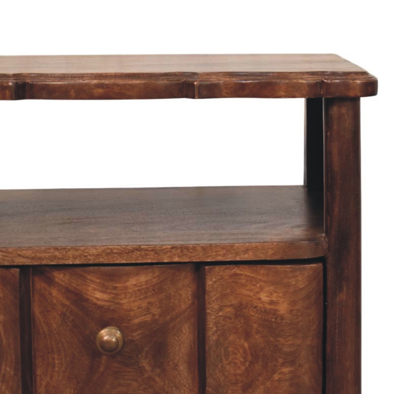 Solid Wood 2-Drawer Bedside Table