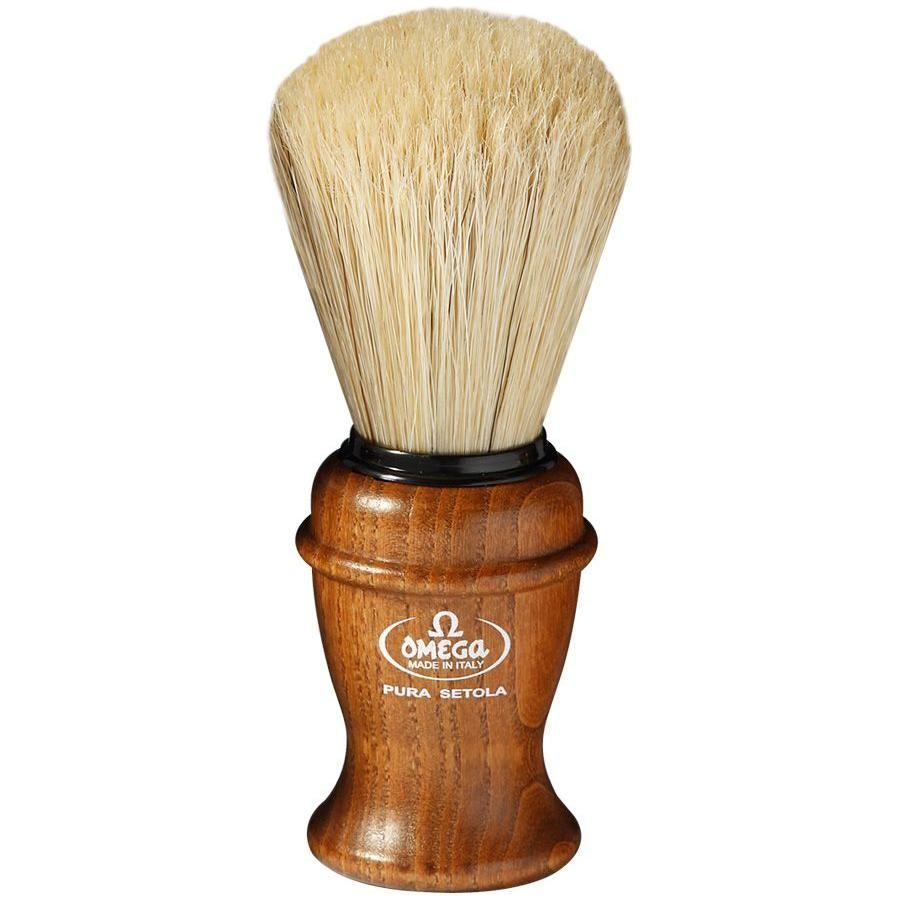 Omega Ash Wood Omega Boar Shaving Brush #11137