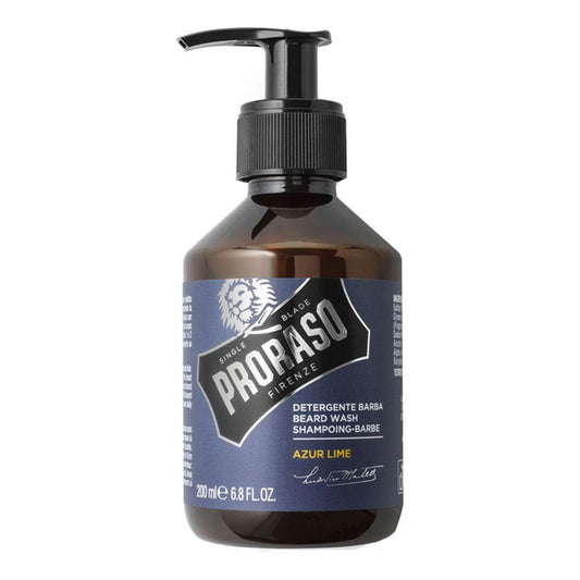Proraso Single Blade Azur Lime Beard Wash 6.8 Oz