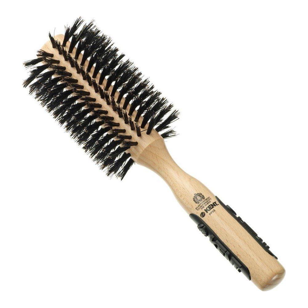 Kent NS03 / PF03 Natural Shine, Pure Boar Bristle, Radial Hair Brush