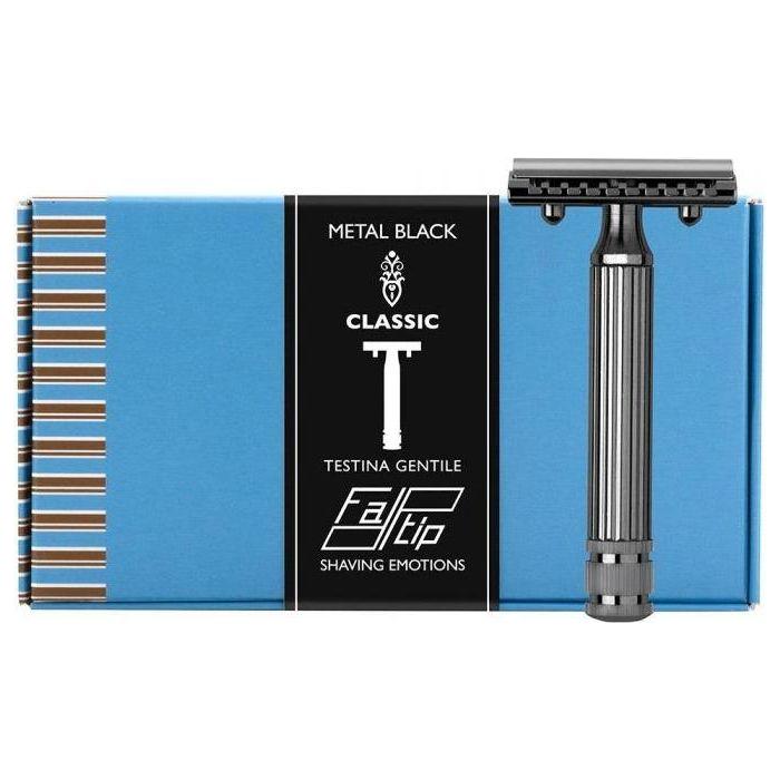 Fatip Classic Metal Black Testina Gentile Closed Comb Safety Razor 42123