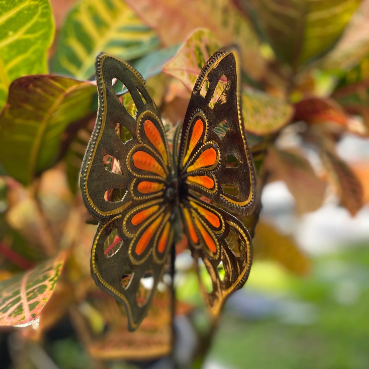 Orange Butterfly Stake