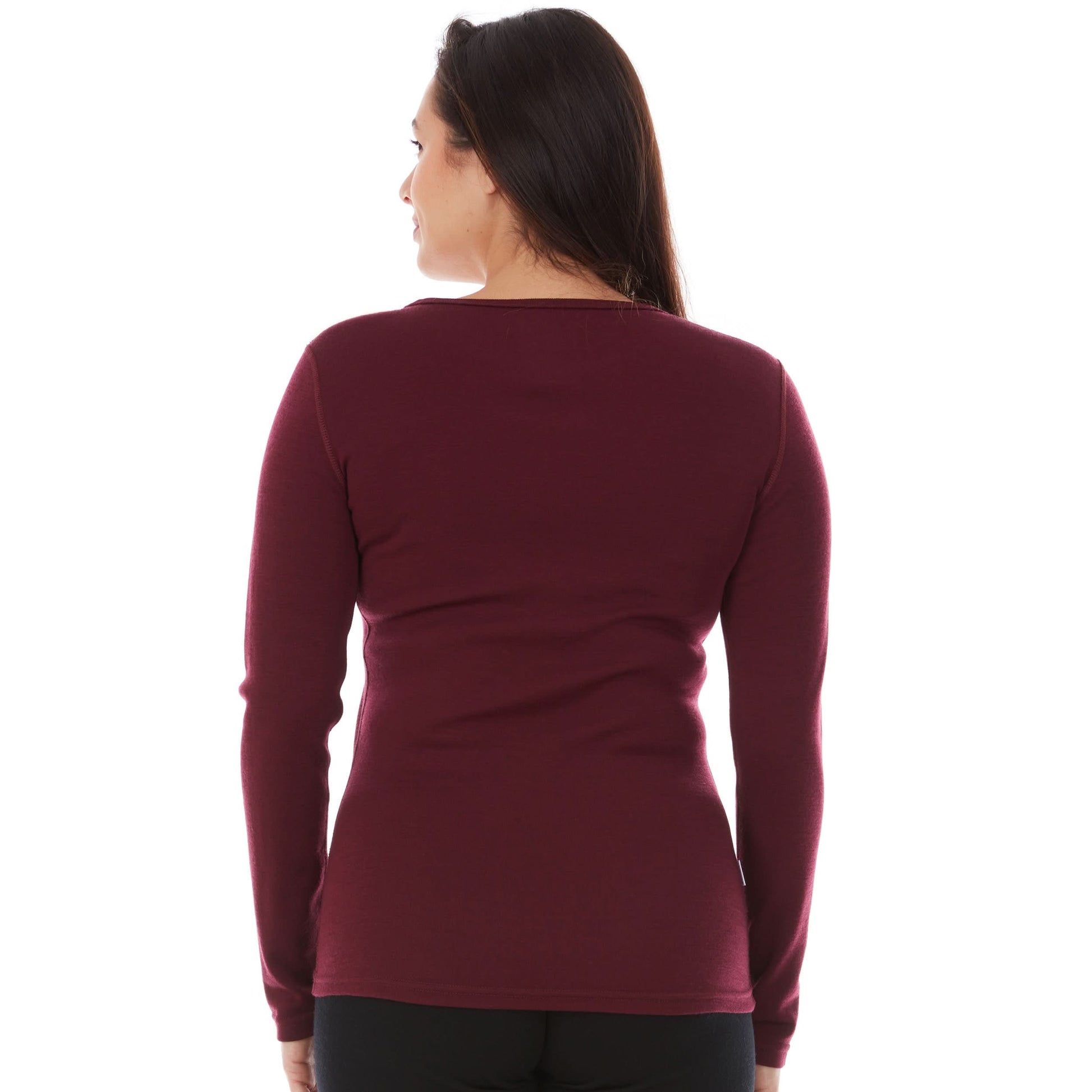 Midweight Women's Wool Crew Top -  100% Merino Wool - Osadia Concept Store