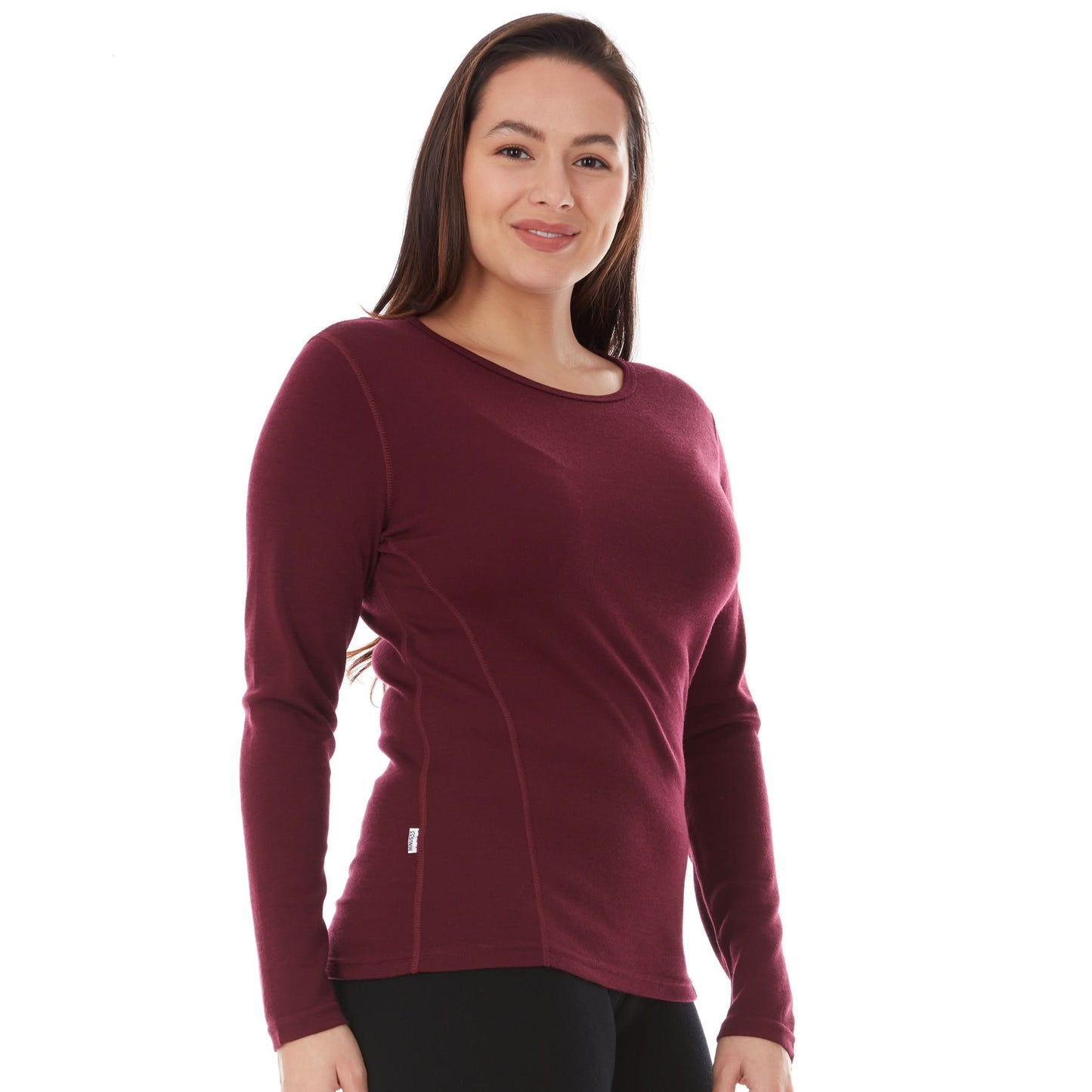 Midweight Women's Wool Crew Top -  100% Merino Wool - Osadia Concept Store