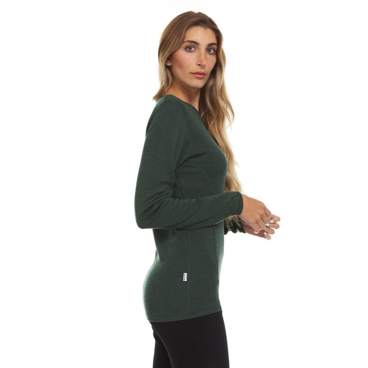 Midweight Women's Wool Crew Top -  100% Merino Wool - Osadia Concept Store