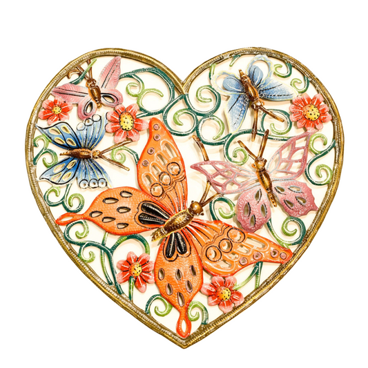 Painted Butterfly Heart