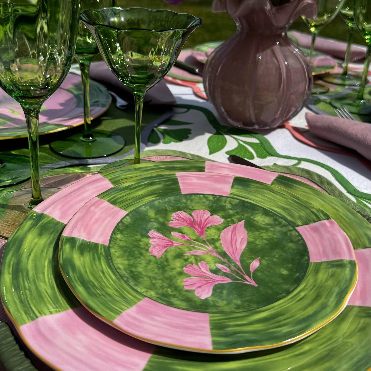 S/4 Josephine Pink Dinner Plate