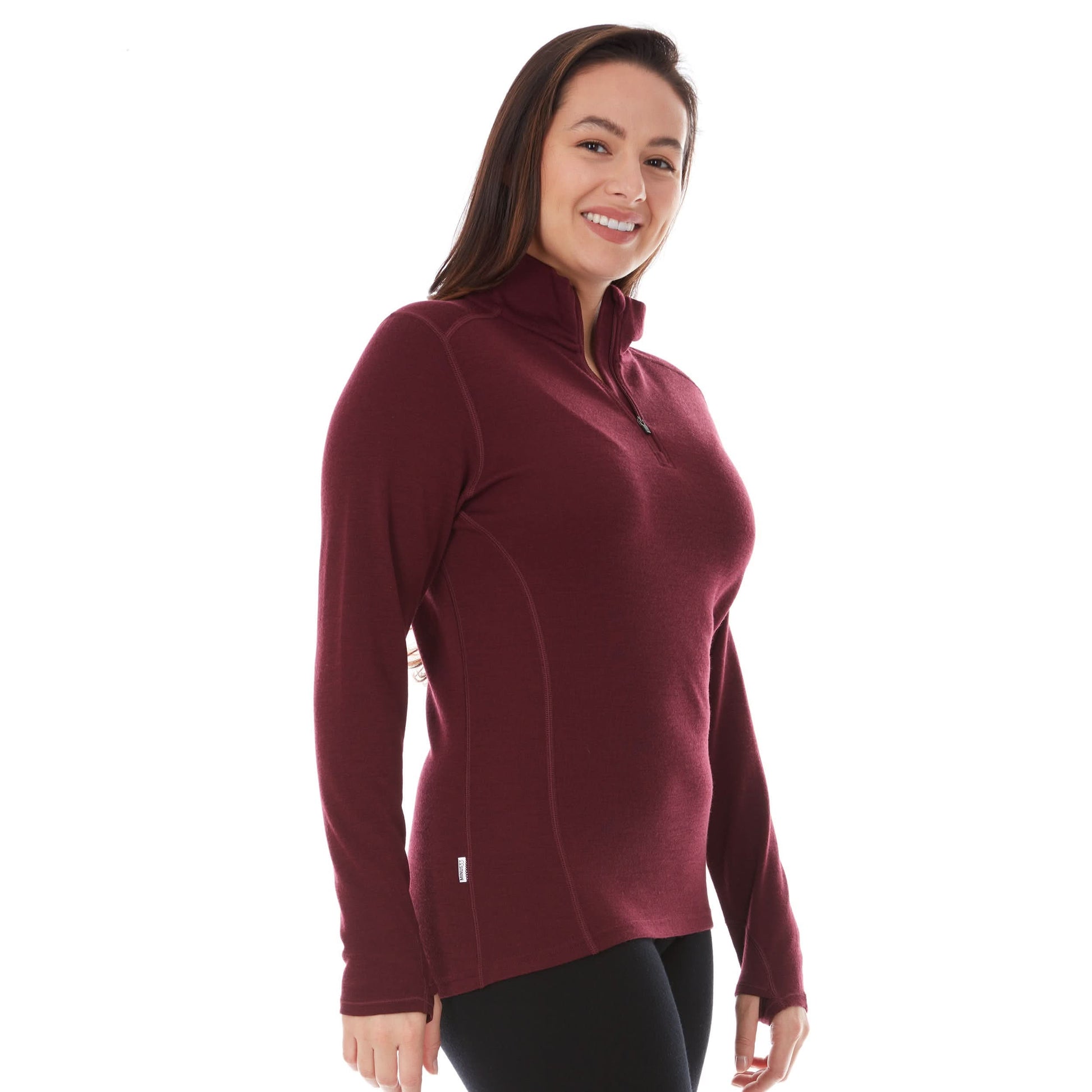 Midweight Women's Wool 1/4 Zip - 100% Merino Wool - Osadia Concept Store