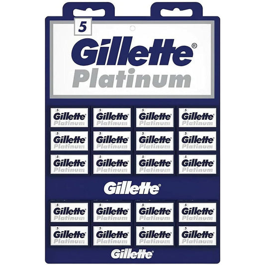 Gillette Platinum Double Edge Razor Blades - 20x5 Pack