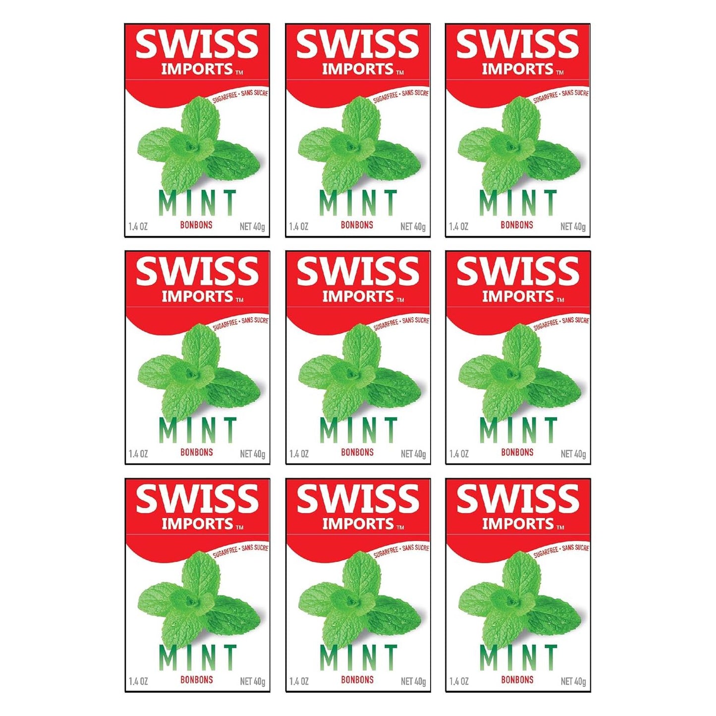 Swiss Imports Mint Sugarfree Candy Bonbons - 1.4oz