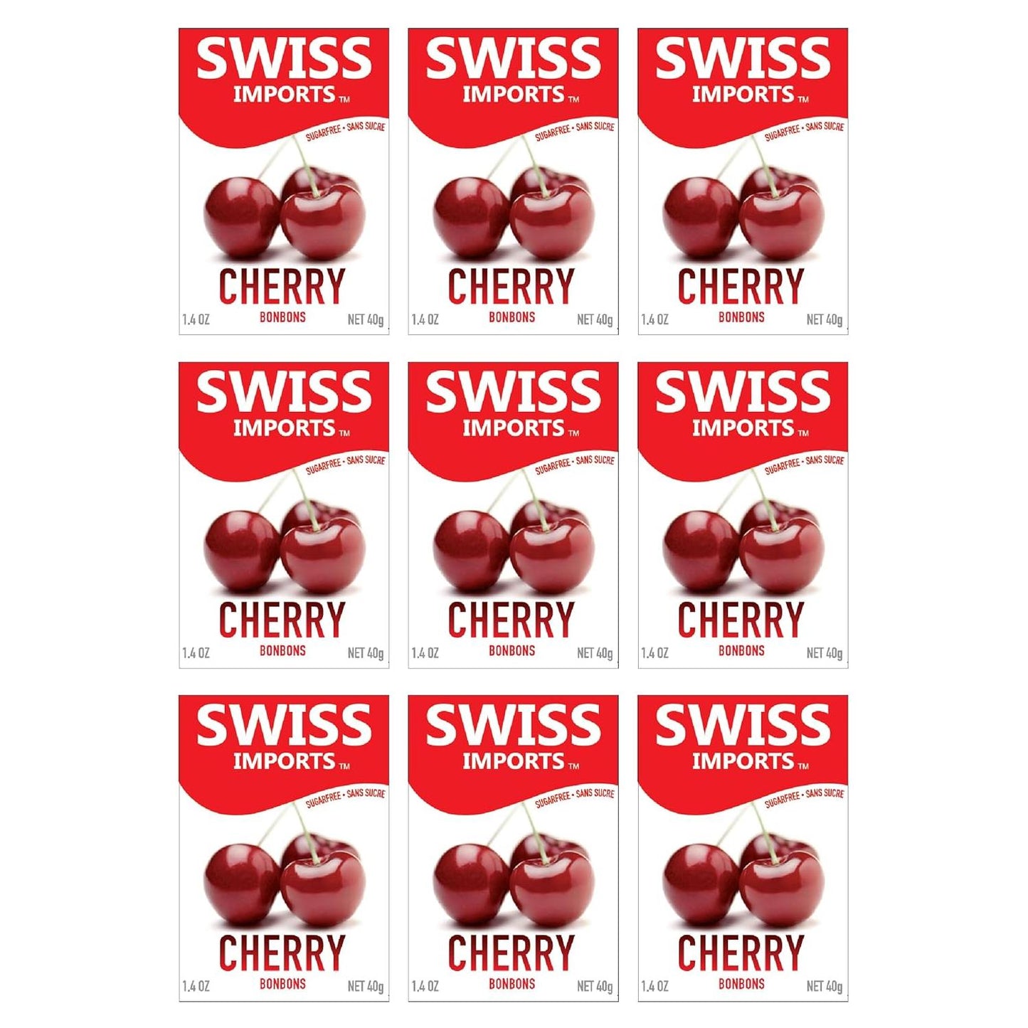 Swiss Imports Cherry Sugarfree Candy Bonbons - 1.4oz