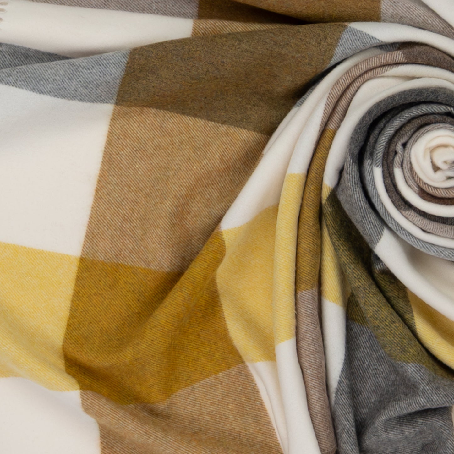 Southampton Home Merino Wool Throw – Block Gold | UK Made - Osadia Concept Store