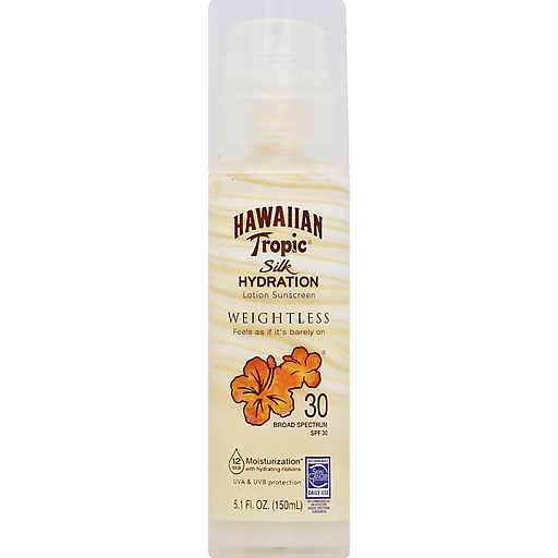 Hawaiian Tropic Silk Hydration Sunscreen Lotion Weightless SPF 30