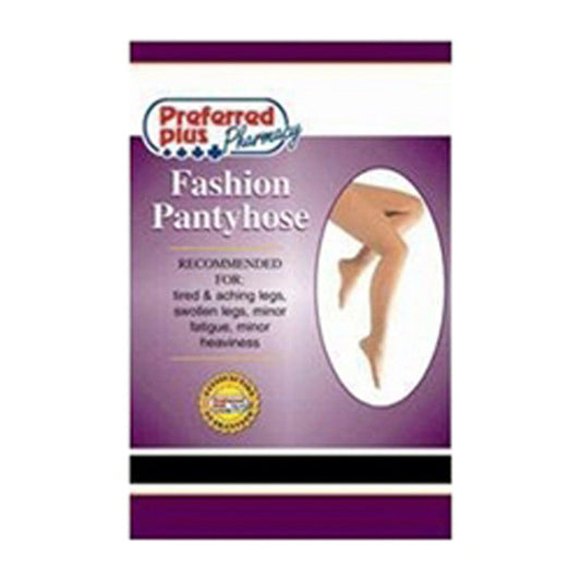 Loving Comfort Pantyhose 20-30 Black Sheer By Kpp, Queen