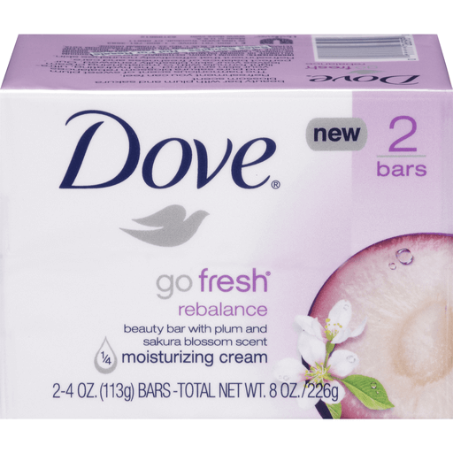 Dove Go Fresh Rebalance Beauty Bars 2 Ct Pack