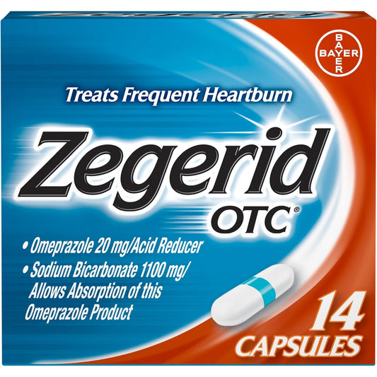 Zegerid OTC Heartburn Acid Reducer Capsules