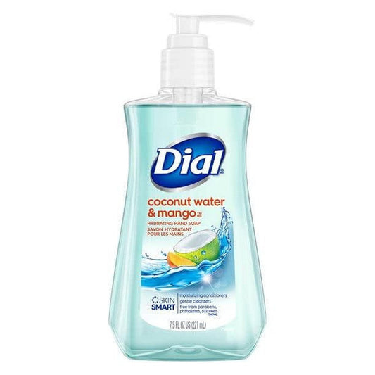 Dial Antimicrobial Liquid Hand Soap, Coconut Water & Mango, Pump Bottle, 7.5 Fl Ounce