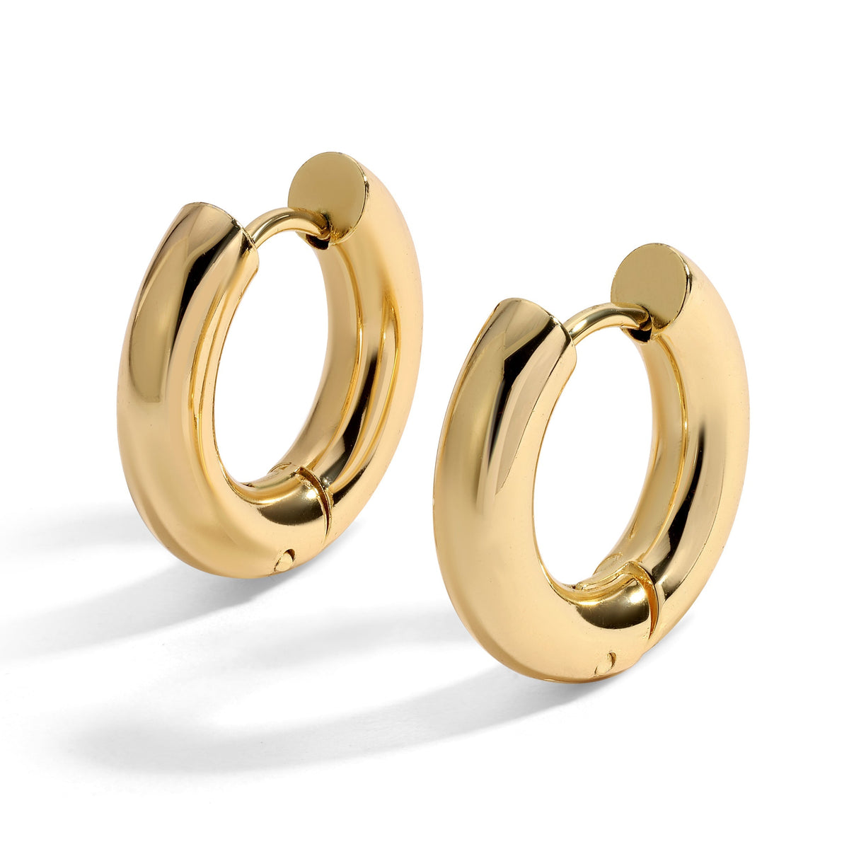 Chunky Water Resistant Huggie Hoop Earrings