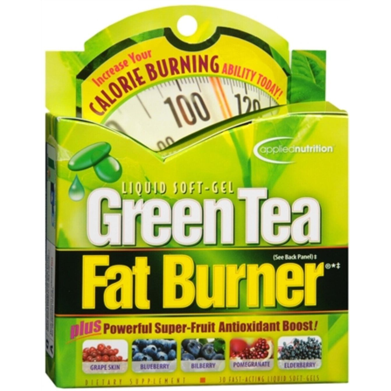 Green Tea Fat Burner Applied Nutrition Liquid Soft-Gels 30 Soft Gels