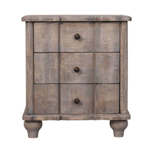 Solid Wood Beaumont Curved Nightstand