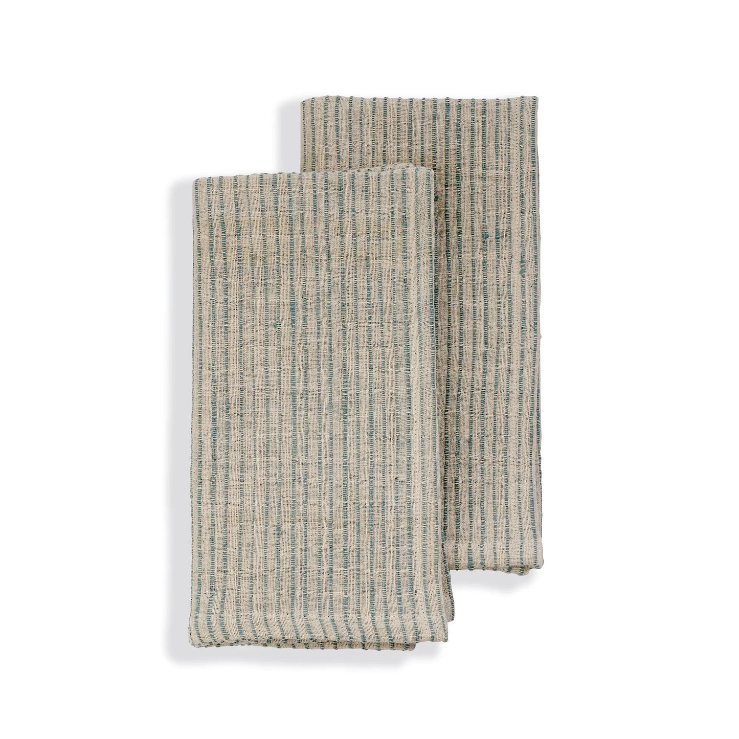 ON TRACK Handwoven Organic Cotton Napkins – Set of 2. Cotton – Fair Trade – Artisan Made