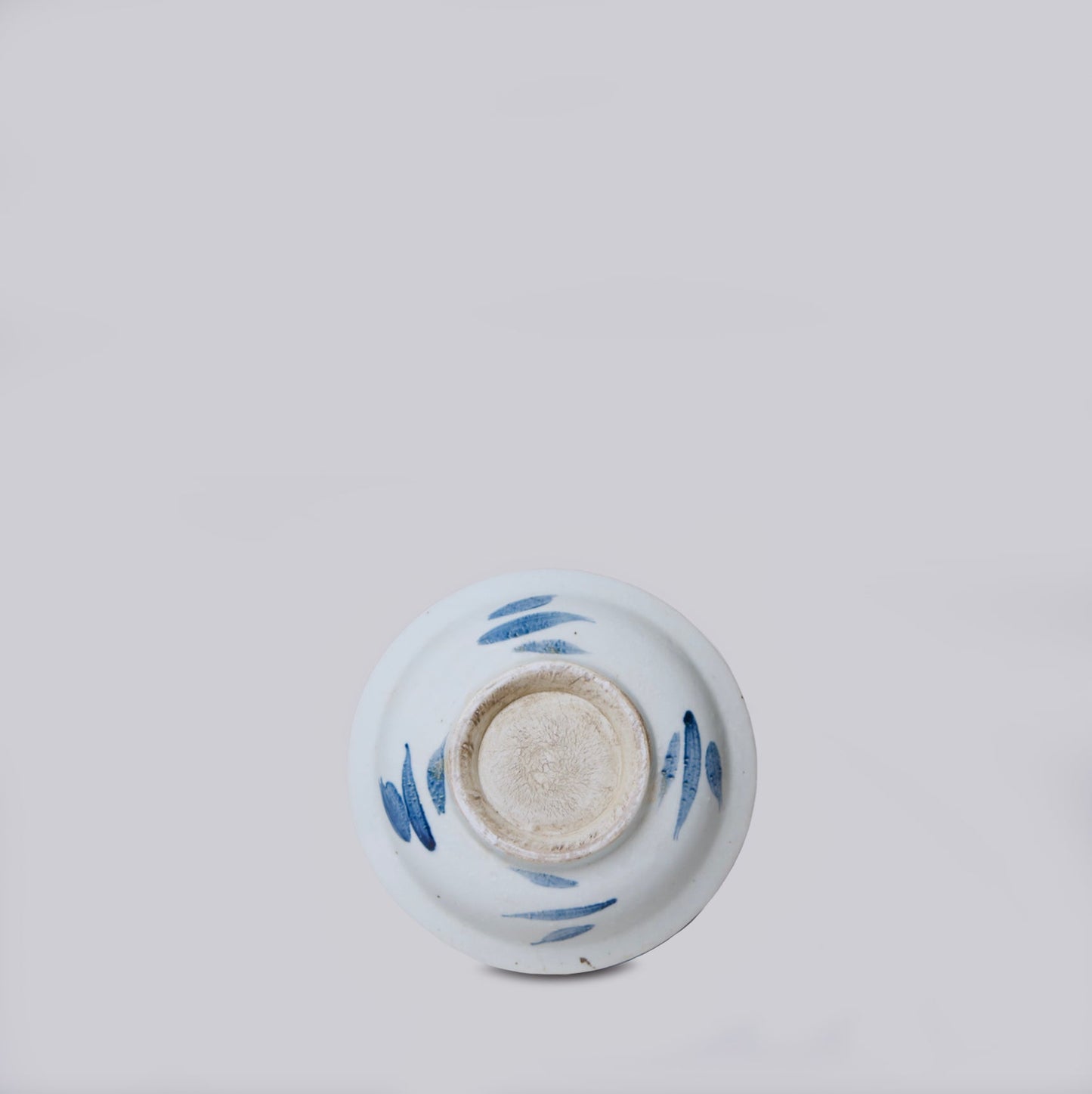 Small Blue and White Porcelain Lotus Dish