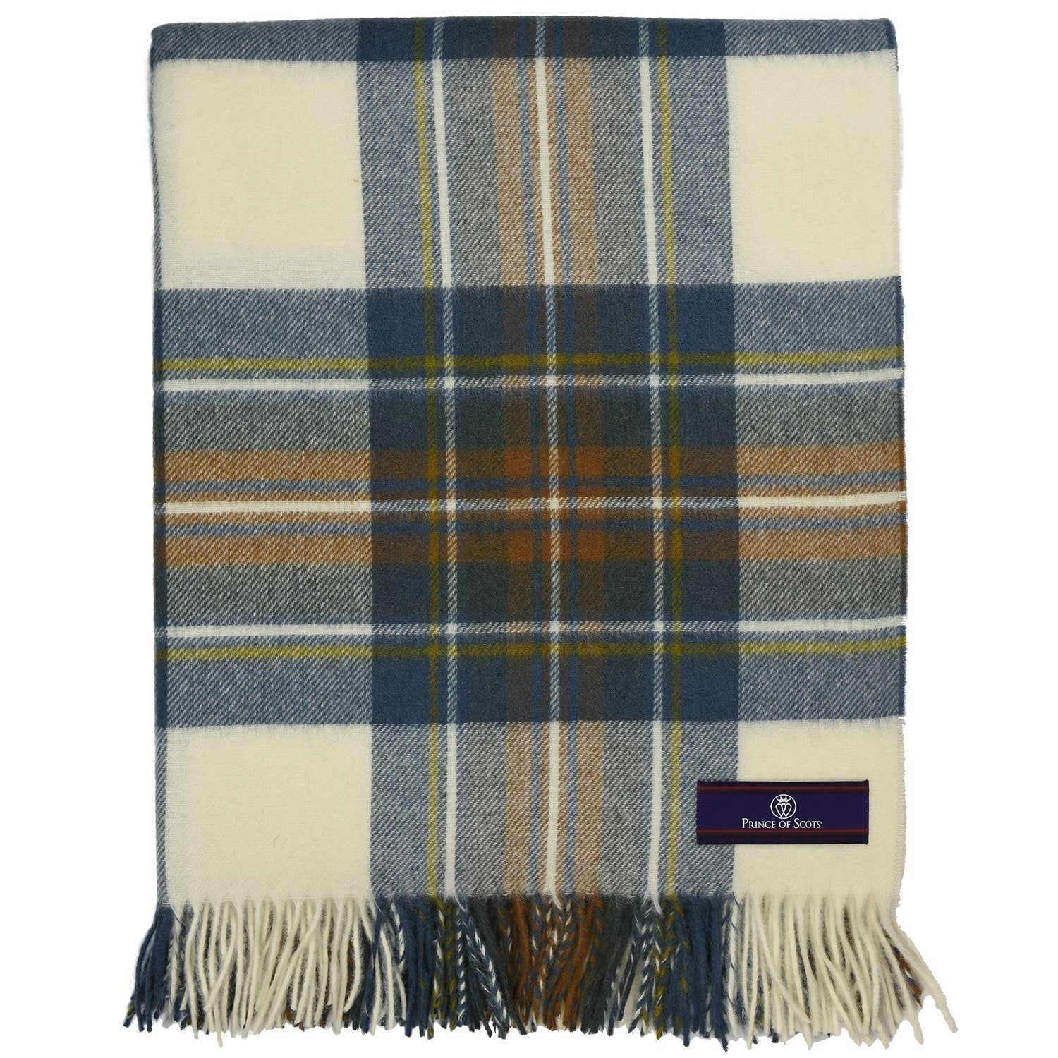 Highland Tartan Tweed Merino Wool Throw ~ Muted Blue Stewart ~ - Osadia Concept Store