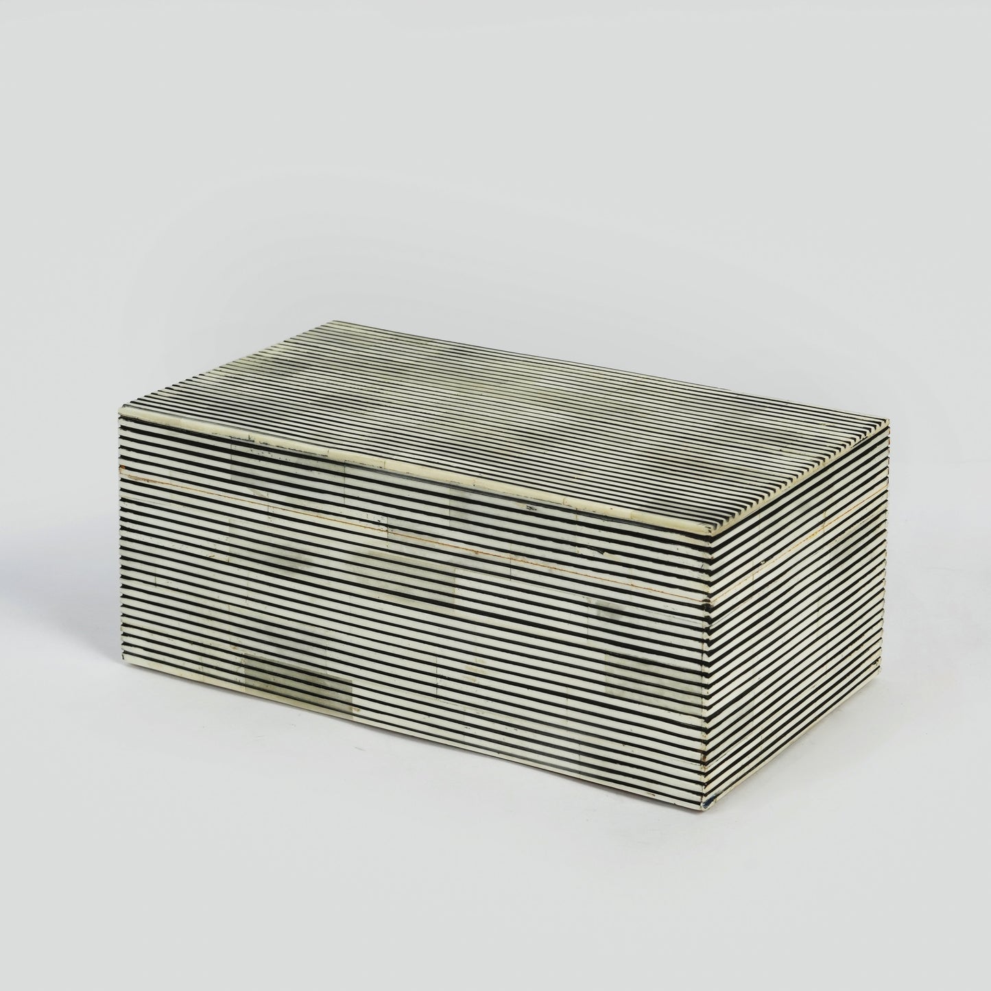 Pinstripe Bone Inlay Box Natural Finish