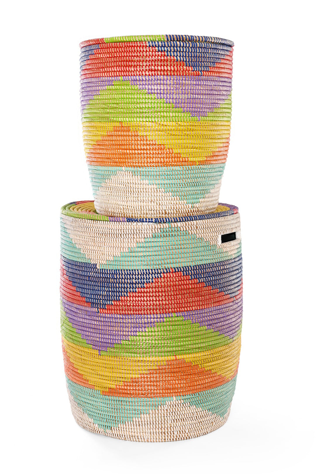 S/2 Rainbow Mountains Flat Lidded Hampers