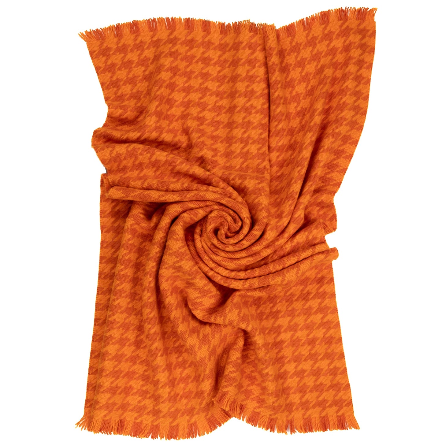 Southampton Home Naturally Weighted Houndstooth Throw ~ Orange ~