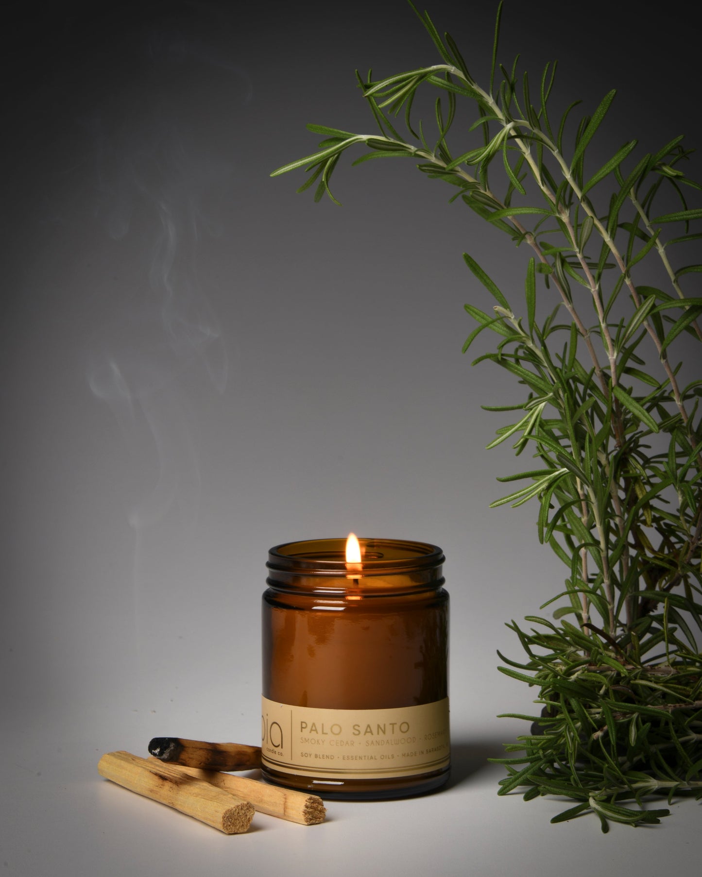 Palo Santo Soy Blend Candle — Cedarwood, Incense & Sandalwood