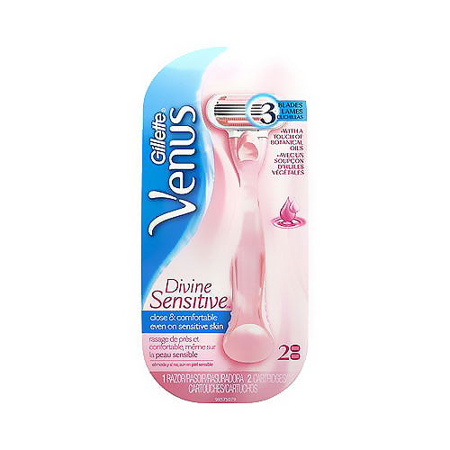 Gillette Venus Divine Sensitive Razor & Replacement Cartridges 2 Pc Pack