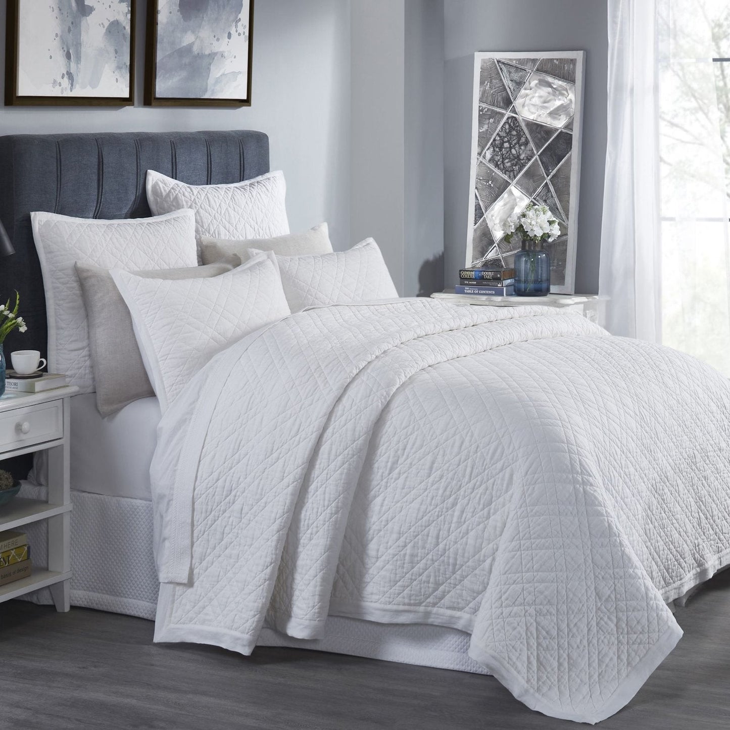 Chloe European Linen Coverlet