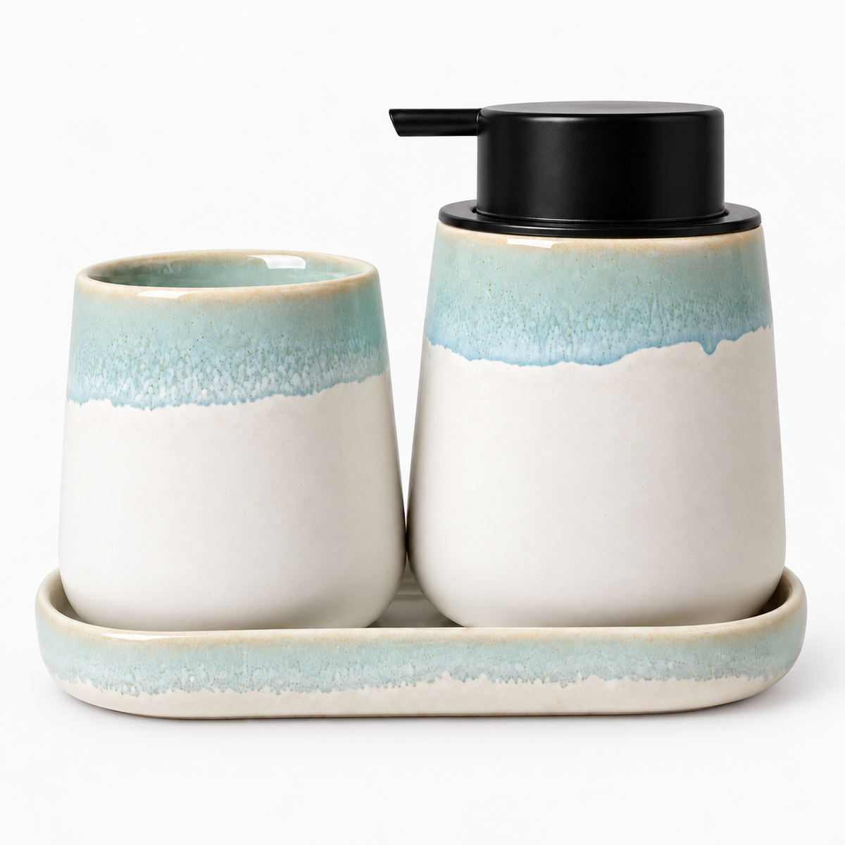 BosilunLife Nordic Bath Foaming Bathroom Set 3-Piece Recycled RebornClay™